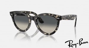 Ray Ban Wayfarer Way Polished Grey Havana Frame Grey Gradient Lenses Sunglasses
