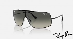 Ray Ban Wings III Polished Black Frame Grey Gradient Lenses Sunglasses