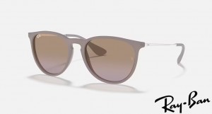 Ray Ban Erika Classic Matte Dark Sand Frame Brown Gradient Lenses Sunglasses