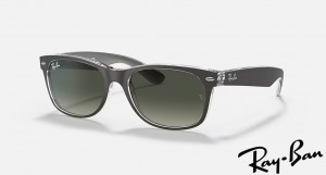 Ray Ban New Wayfarer Color Mix Matte Gunmetal Frame Grey Gradient Lenses Sunglasses