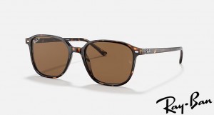 Ray Ban Leonard Polished Tortoise Frame Brown Lenses Sunglasses