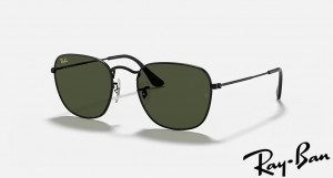Ray Ban Frank Polished Black Frame Green Lenses Sunglasses