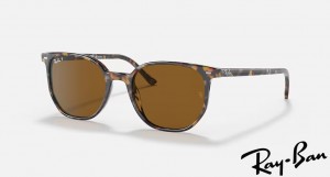 Ray Ban Elliot Polished Havana Brown Grey Frame Brown Lenses Sunglasses