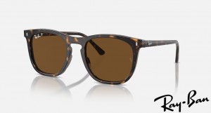 Ray Ban RB2210 Polished Havana Frame Brown Lenses Sunglasses