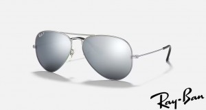 Ray Ban Aviator Mirror Matte Silver Frame Silver Mirror Lenses Sunglasses