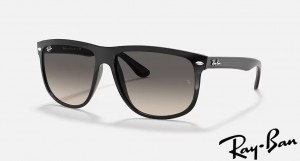 Ray Ban Boyfriend Polished Black Frame Grey Gradient Lenses Sunglasses