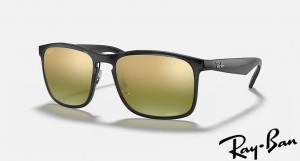 Ray Ban RB4264 Chromance Polished Grey Frame Green Chromance Lenses Sunglasses
