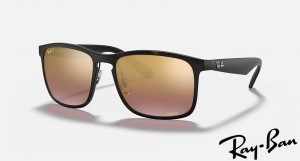 Ray Ban RB4264 Chromance Matte Havana Frame Violet Chromance Lenses Sunglasses