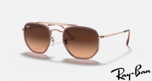 Ray Ban Marshal II Polished Copper Frame Brown Gradient Lenses Sunglasses